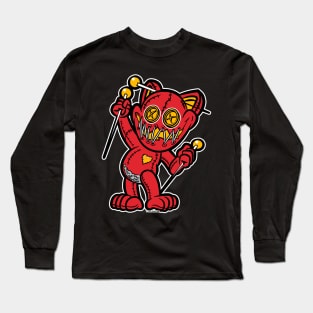 VooDoo Kitty Cat Doll Kansas City Colors Long Sleeve T-Shirt